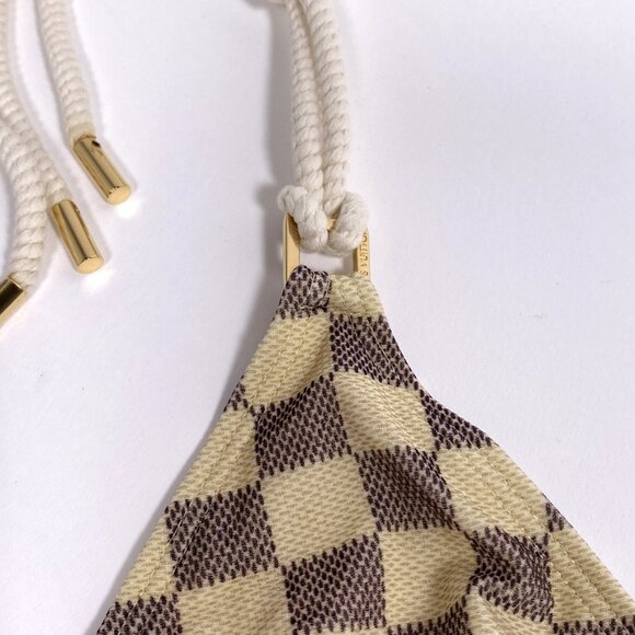 LOUIS VUITTON Cream/Blue Damier Bikini - Picture 7 of 13